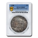 1798 Draped Bust Dollar MS-62 PCGS (B-15 BB-112 Pt 9 4 Lines) 1798 Draped Bust Dollar MS-62 PCGS (B-15 BB-112 Pt 9 4 Lines)