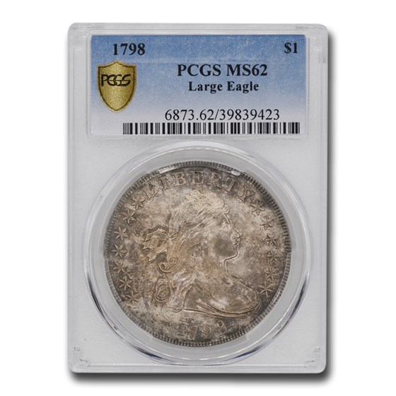 1798 Draped Bust Dollar MS-62 PCGS (Large Eagle) 1798 Draped Bust Dollar MS-62 PCGS (Large Eagle)