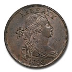 1798 Draped Bust Large Cent MS-63+ PCGS CAC (BN S-148 1st Hair)