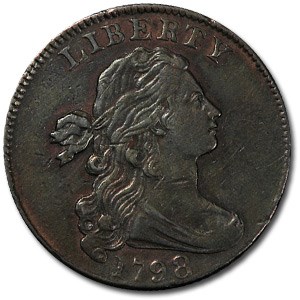 1798 Large Cent 2nd Hair Style AU 1798 Large Cent 2nd Hair Style AU