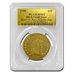 1799 $10 Turban Head Gold Eagle MS-62 PCGS (BD-3, Sm Stars, Bass)