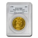 1799 $10 Turban Head Gold Eagle MS-62 PCGS (Small Stars Obverse) 1799 $10 Turban Head Gold Eagle MS-62 PCGS (Small Stars Obverse)