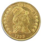 1799 $10 Turban Head Gold Eagle MS-64+ PCGS (Large Stars Obverse)
