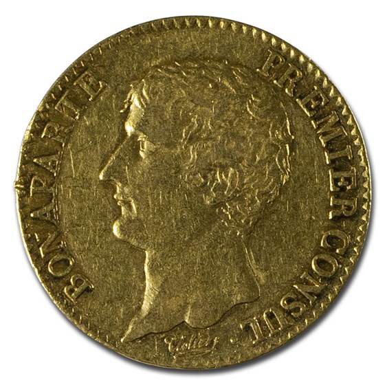 1799-1804 (AN 12-14) France Gold 20 Francs Napoleon (Avg Circ)