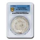 1799/8 Draped Bust Dollar MS-62 PCGS (B-1, BB-142, 13 Stars) 1799/8 Draped Bust Dollar MS-62 PCGS (B-1, BB-142, 13 Stars)