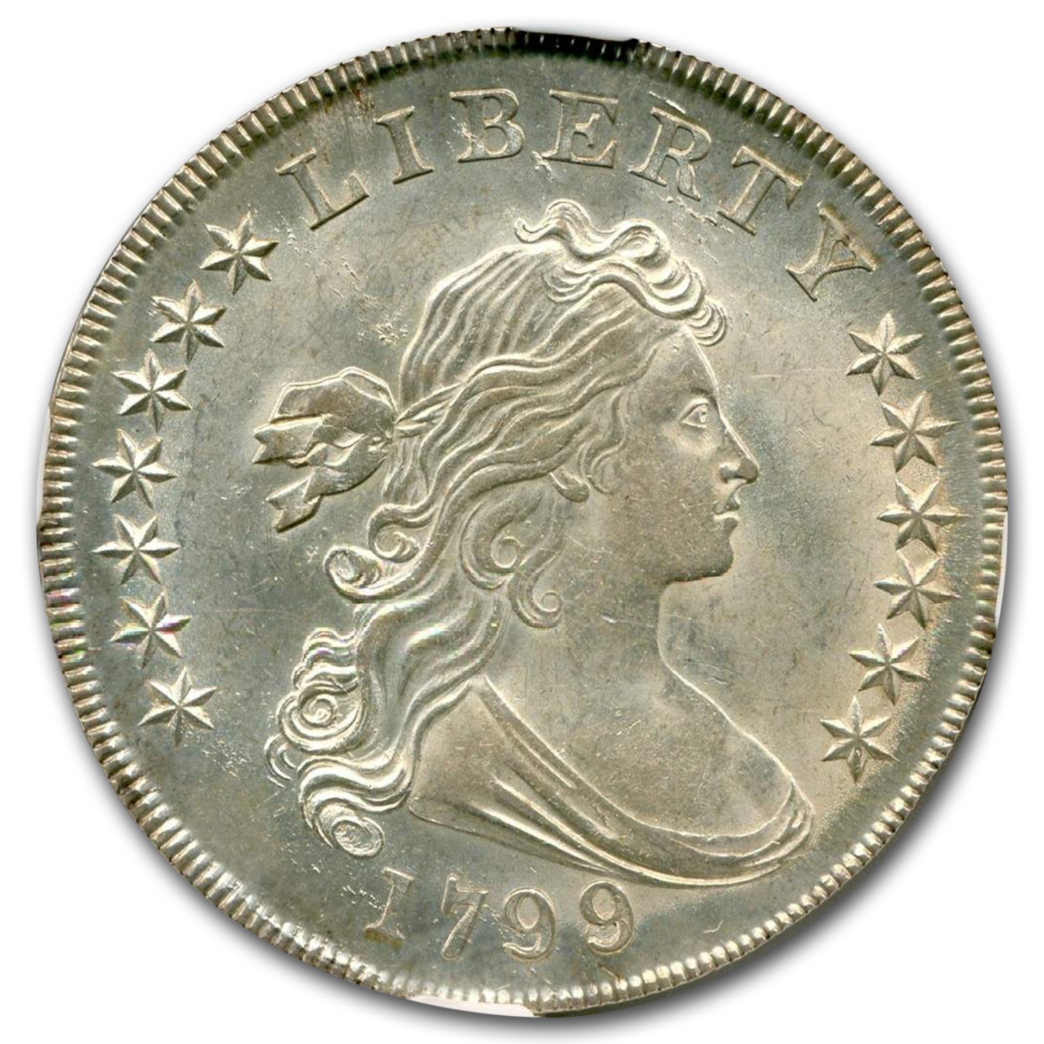 1799 (None) Phil Draped Bust Dollar Obverse Stars 8X5 Value - APMEX