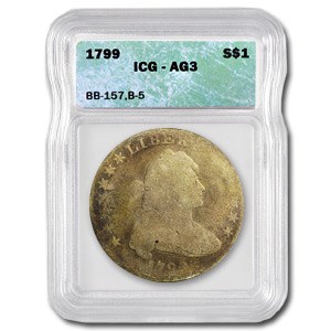 1799 Draped Bust Dollar AG-3 ICG 1799 Draped Bust Dollar AG-3 ICG