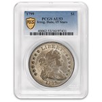 1799 Draped Bust Dollar AU-53 PCGS (Irregualr Date, 15 Stars)