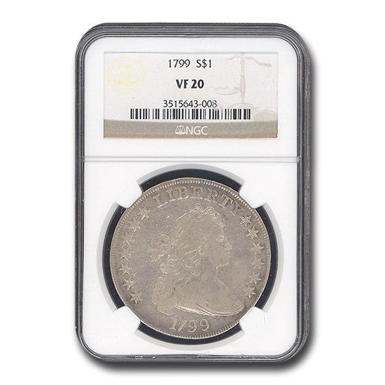 1799 Draped Bust Dollar VF-20 NGC 1799 Draped Bust Dollar VF-20 NGC