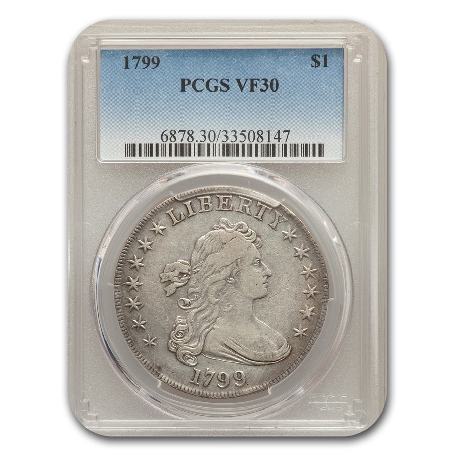 1799 Draped Bust Dollar VF-30 PCGS