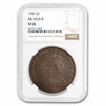 1799 Draped Bust Dollar VF PCGS (Scratched)