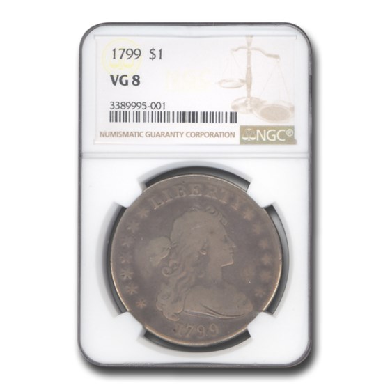 1799 Draped Bust Dollar VG-8 NGC 1799 Draped Bust Dollar VG-8 NGC