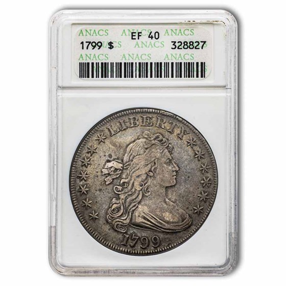 1799 Draped Bust Dollar XF-40 ANACS 1799 Draped Bust Dollar XF-40 ANACS