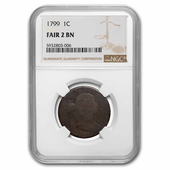 1799 Large Cent Fair-2 NGC (Brown) 1799 Large Cent Fair-2 NGC (Brown)