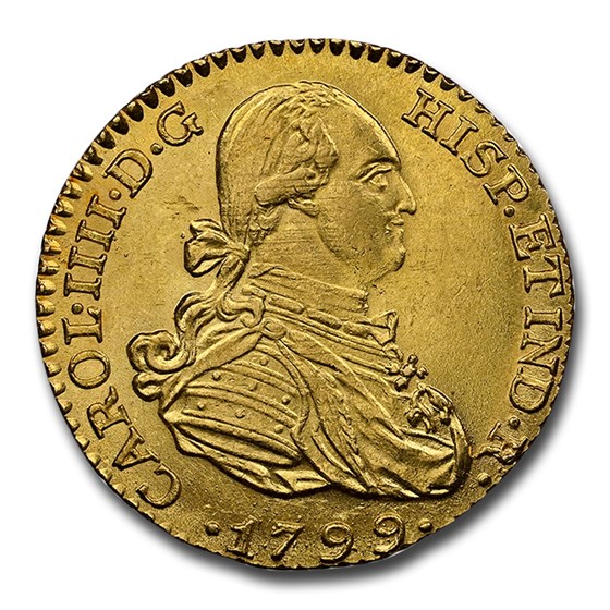 1799-M Spain Gold Escudo Charles IV MS-64 NGC 1799-M Spain Gold Escudo Charles IV MS-64 NGC