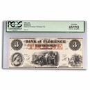 18__ $3 Bank of Florence, NE Gem CU-65 PPQ PCGS Remainder Note