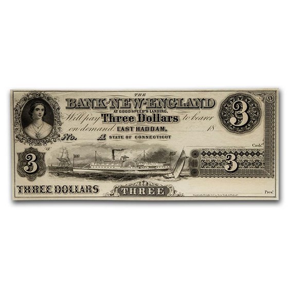 Buy 18__ Bank of New England, East Haddam CT 3.00 Note CU CT110 APMEX