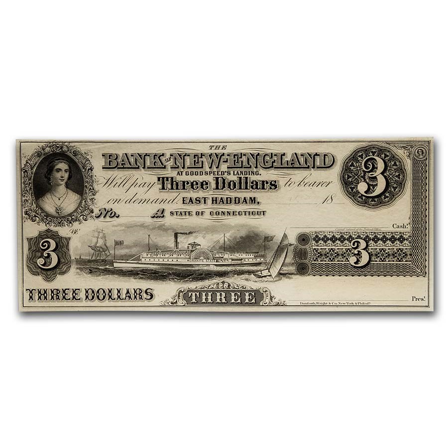 Buy 18__ Bank of New England, East Haddam CT 3.00 Note CU CT110 APMEX