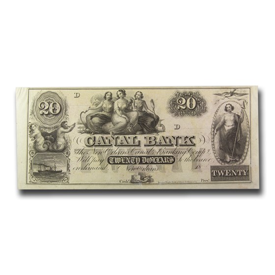 18__ Canal Bank of New Orleans $20.00 Note LA-105 AU 18__ Canal Bank of New Orleans $20.00 Note LA-105 AU