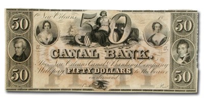 18__ Canal Bank of New Orleans $50.00 Note LA-105 CU 18__ Canal Bank of New Orleans $50.00 Note LA-105 CU