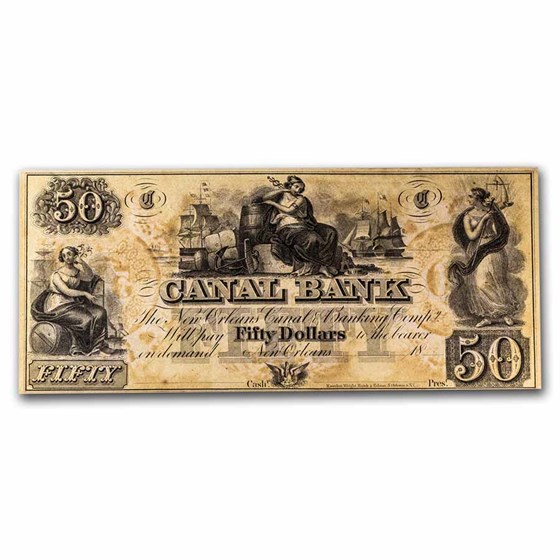 18__ Canal Bank of New Orleans $50.00 Note LA-105 CU 18__ Canal Bank of New Orleans $50.00 Note LA-105 CU