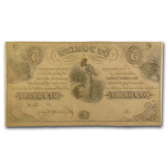 Buy 18__ Hungarian Fund, 5 Forint Note, Kossuth Signed AU | APMEX