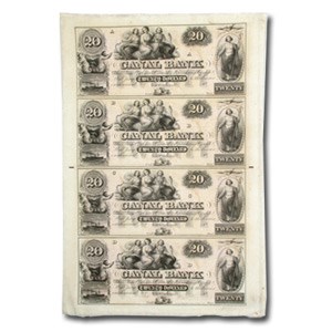 18__ UNCUT SHEET Canal Bank New Orleans LA $20-20-20-20 LA-105 CU 18__ UNCUT SHEET Canal Bank New Orleans LA $20-20-20-20 LA-105 CU
