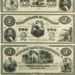 18__ UNCUT SHEET Citizens Bank of Louisiana $1-1-2-3 LA-15 CU