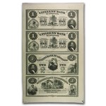 18__ UNCUT SHEET Citizens Bank of Louisiana $1-1-2-3 LA-15 CU