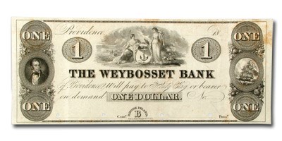 18__ Weybosset Bank, Providence, RI $1 RI-410 PROOF 18__ Weybosset Bank, Providence, RI $1 RI-410 PROOF