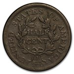 1800-1808 Draped Bust Half Cent Fine