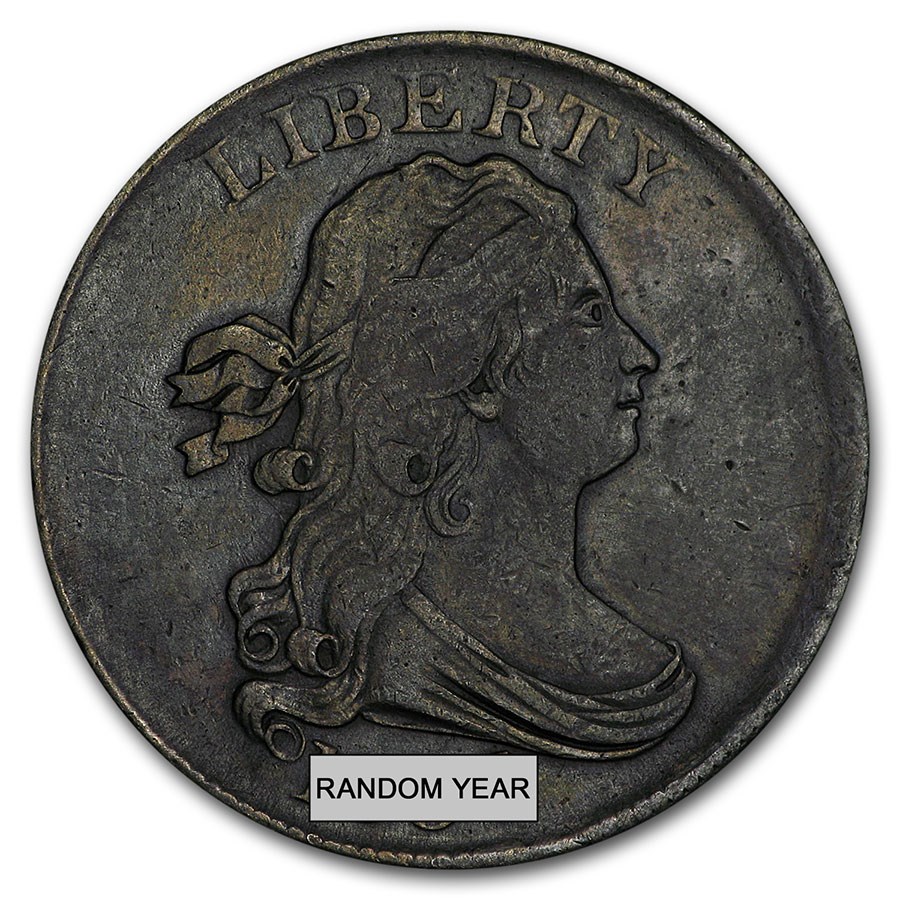 1800-1808 Draped Bust Half Cent XF