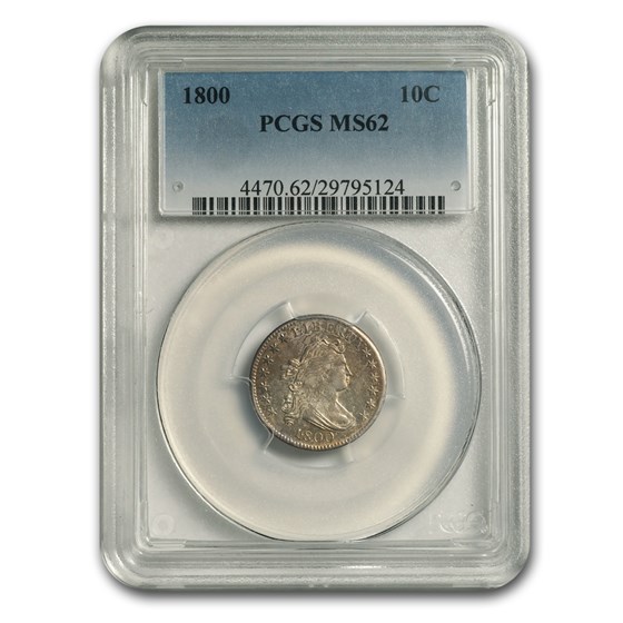 1800 Draped Bust Dime MS-62 PCGS 1800 Draped Bust Dime MS-62 PCGS