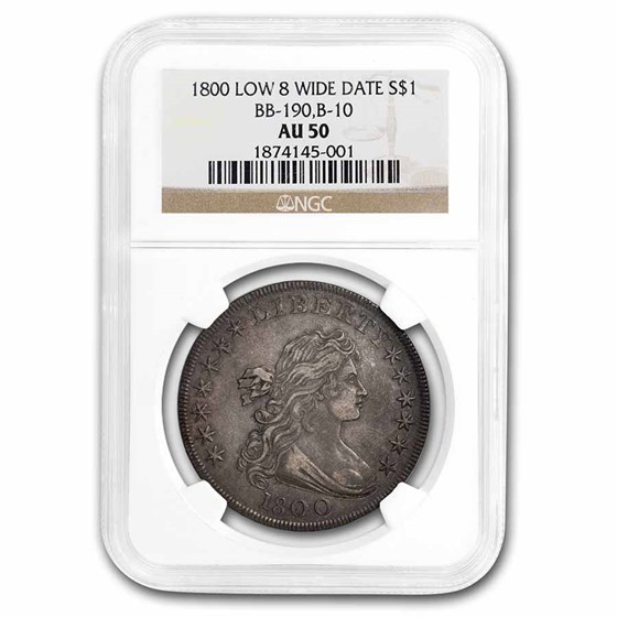 1800 Draped Bust Dollar AU-50 NGC 1800 Draped Bust Dollar AU-50 NGC