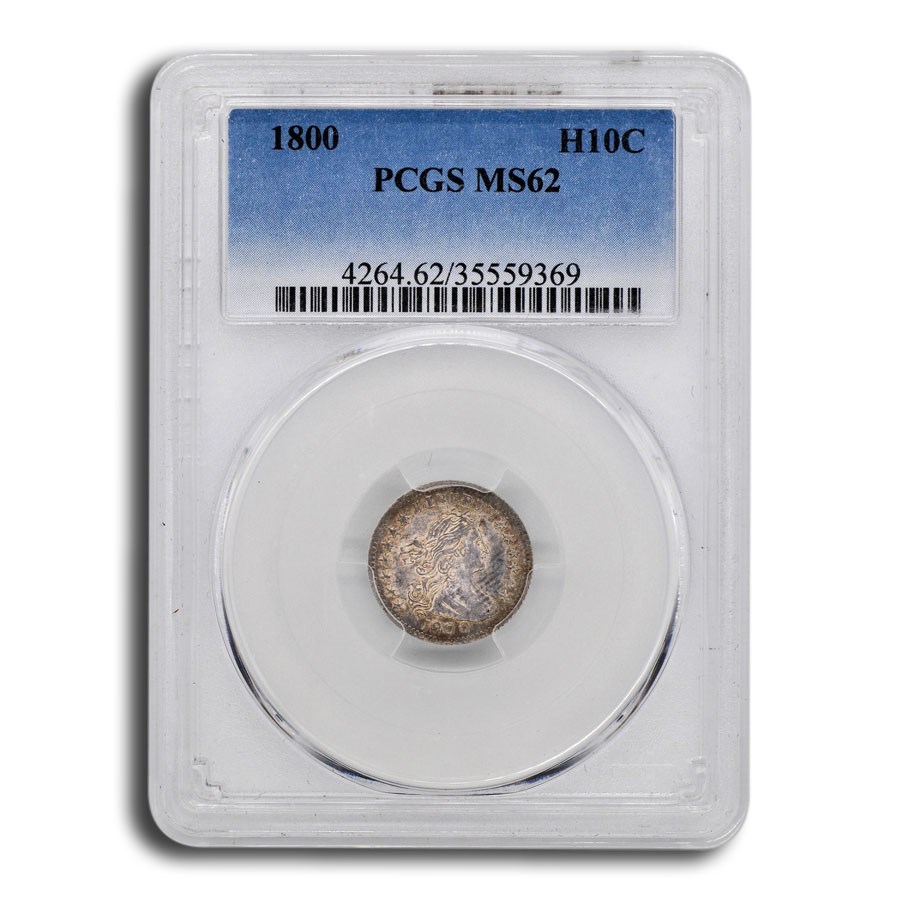 1800 Draped Bust Half Dime MS-62 PCGS
