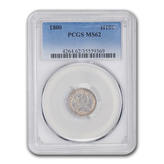 1800 Draped Bust Half Dime MS-62 PCGS 1800 Draped Bust Half Dime MS-62 PCGS