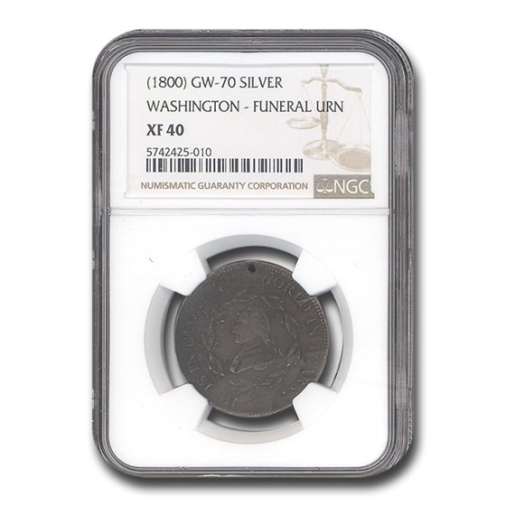 1800 Washington Funeral Medal XF-40 NGC