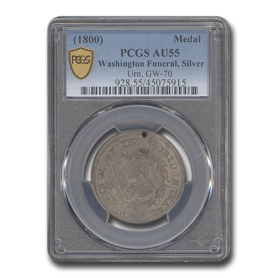 (1800) Washington Funeral Urn Medal AU-55 PCGS (1800) Washington Funeral Urn Medal AU-55 PCGS