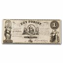 1800's Hungary 1 Forint Lajos Kossuth Fundraiser Banknote XF