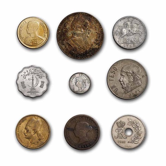 1800s - Present Mixed World Coins by the Pound 1800s - Present Mixed World Coins by the Pound
