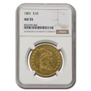1801 $10 Capped Bust Gold Eagle AU-55 NGC