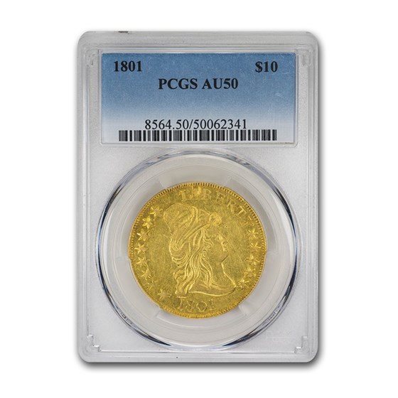 1801 $10 Gold Eagle Capped Bust AU-50 PCGS 1801 $10 Gold Eagle Capped Bust AU-50 PCGS