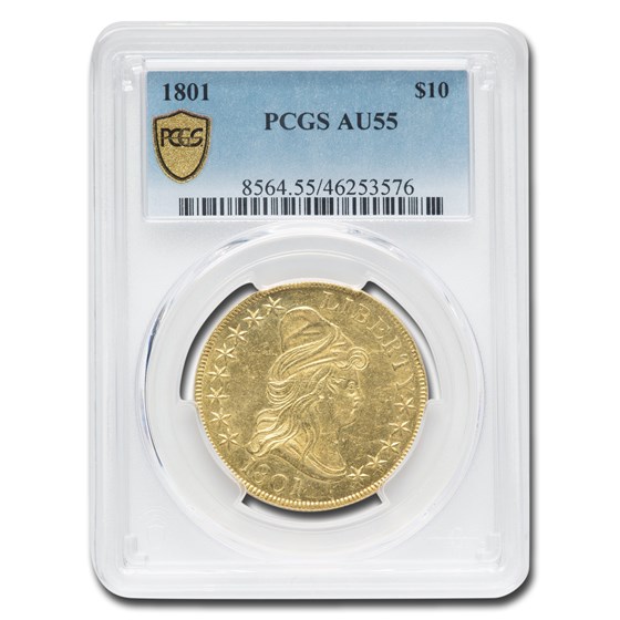 1801 $10 Turban Head Gold Eagle AU-55 PCGS 1801 $10 Turban Head Gold Eagle AU-55 PCGS