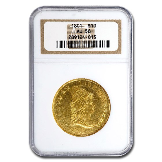 1801 $10 Turban Head Gold Eagle AU-58 NGC 1801 $10 Turban Head Gold Eagle AU-58 NGC