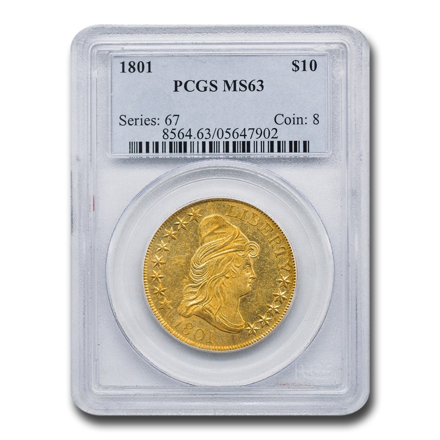 1801 $10 Turban Head Gold Eagle MS-63 PCGS