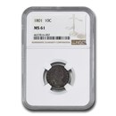 1801 Draped Bust Dime MS-61 NGC