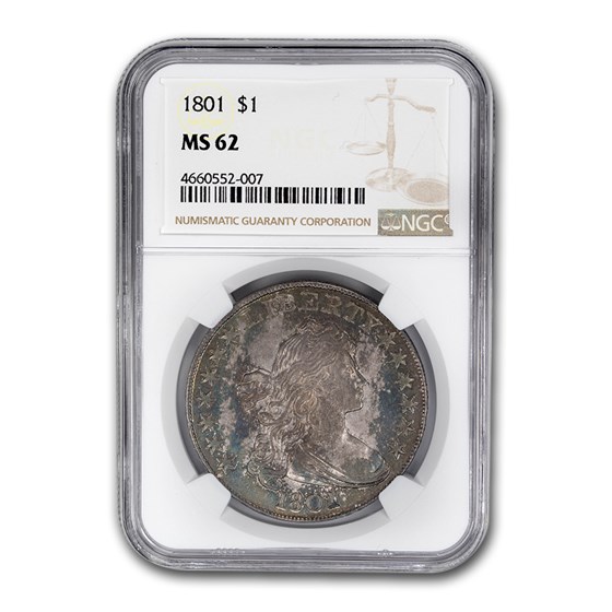 1801 Draped Bust Dollar MS-62 NGC 1801 Draped Bust Dollar MS-62 NGC