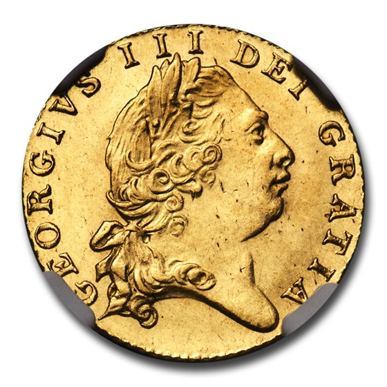 1801 Great Britain Gold Half Guinea George III MS-64 NGC