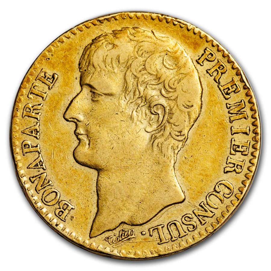 1802-1806 (AN11/AN14) France Gold 40 Francs Avg Circ (Scruffy)