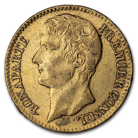 1802-1806 (AN11/AN14) France Gold 40 Francs XF 1802-1806 (AN11/AN14) France Gold 40 Francs XF